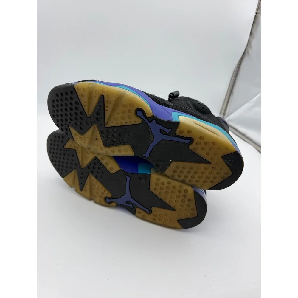Nike Air Jordan 6 Retro Aqua Black Suede CT8529-004 Mens SZ 13 High Top Sneaker